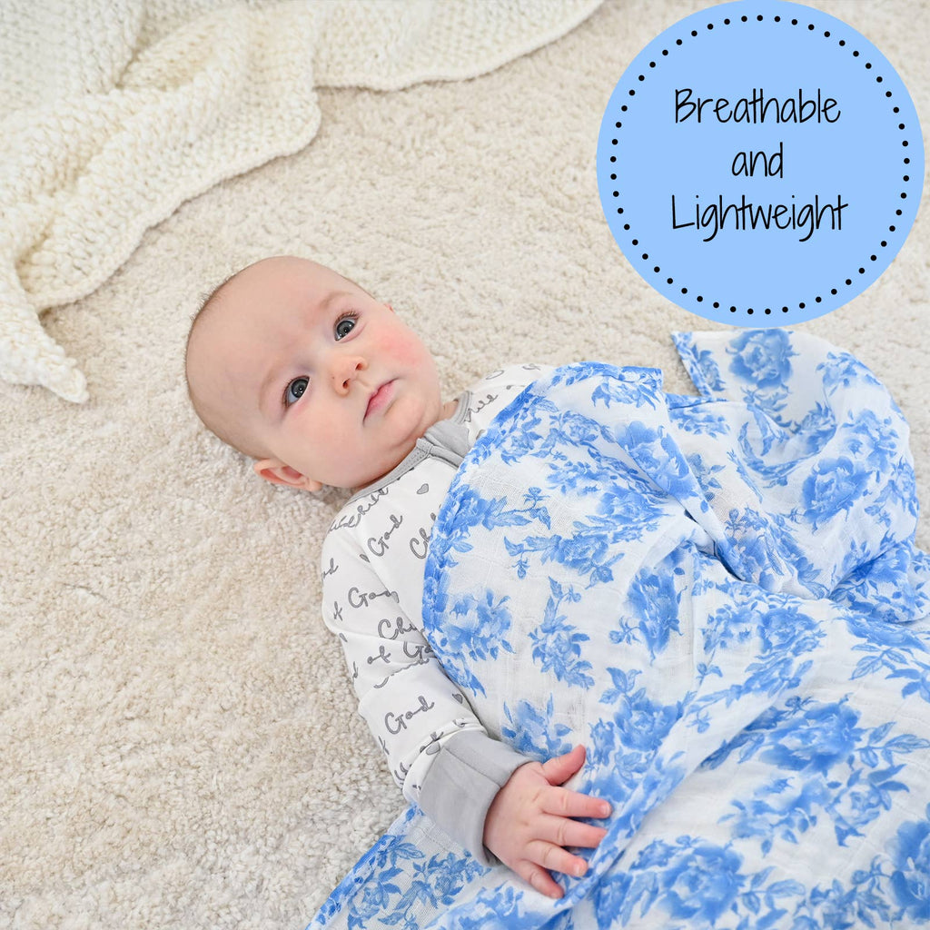 Baby Muslin Swaddle Blanket 47x47 Peony For Your Thoughts