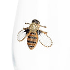 Stemless Wine Glass with Jewel Bee-4.5"(16oz)