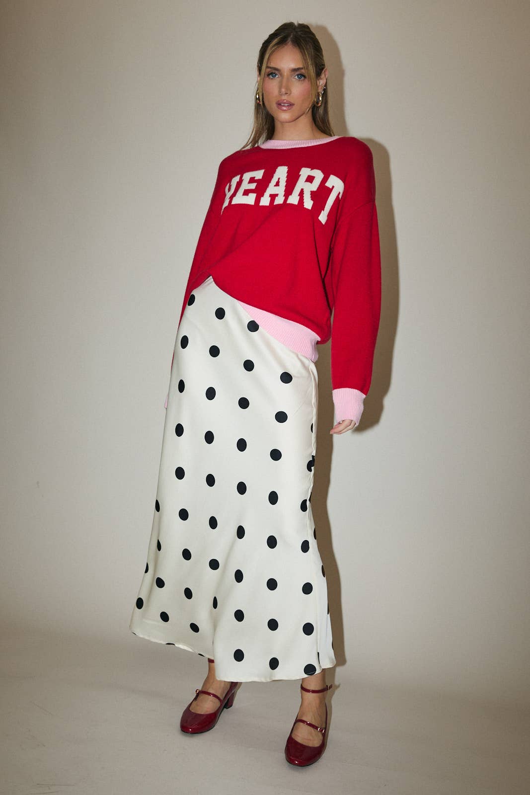 SATIN MIDI SKIRT