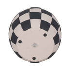 Planter - Black/White Pottery Checkerboard Rounded, 7 in.