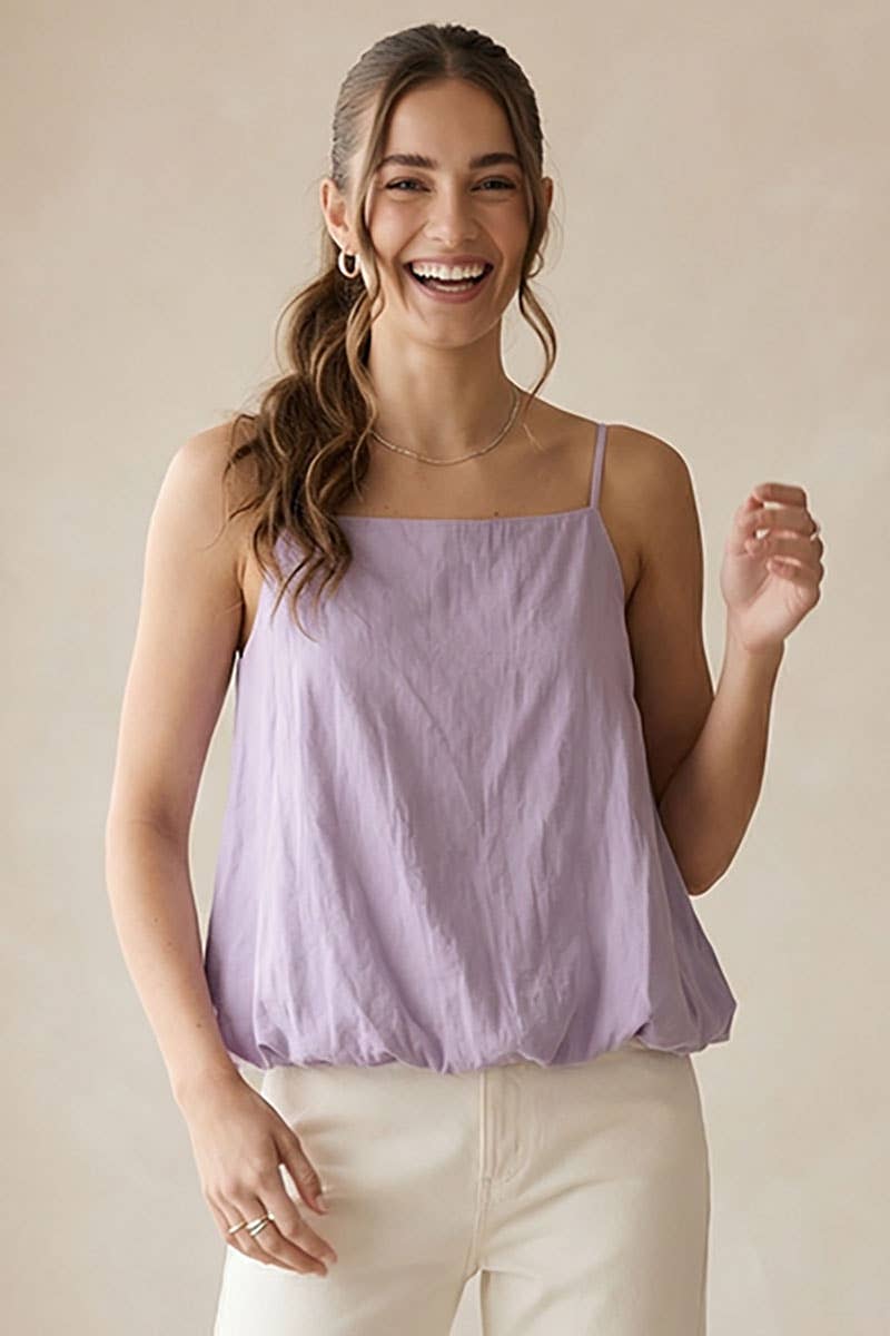 Cami Top With Bubble Hem