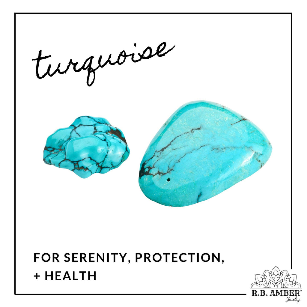 Turquoise + Cognac Amber Necklace