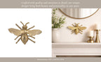 Figurine - Gold Metal Decorative Solid Busy Bee, 8 in.