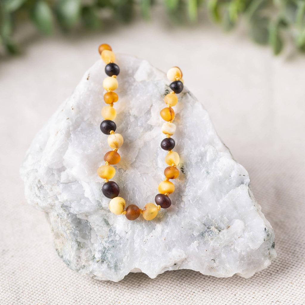 Raw Multi Baltic Amber Necklace