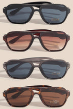 Modern Plastic Aviator Frame Sunglasses