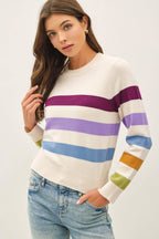 STRIPED CROP SWEATER