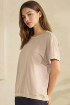Everyday Soft Ribbed Loose Fit Short Sleeve Top