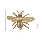 Figurine - Gold Metal Decorative Solid Busy Bee, 8 in.