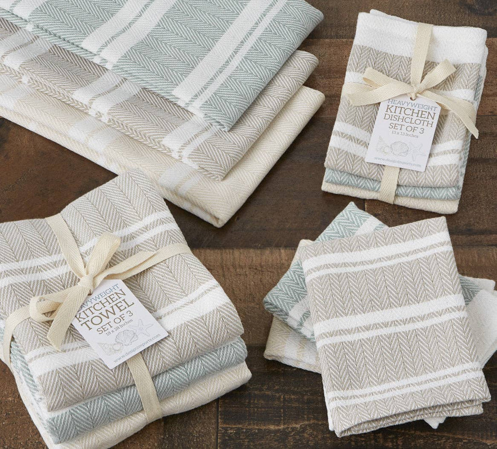 Boardwalk Herringbone Dishcloth Set of 3