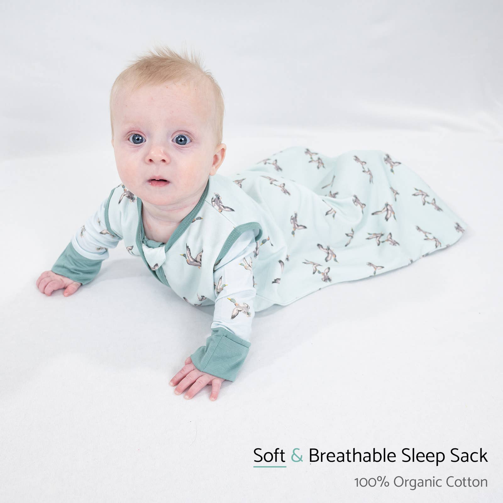 Organic Cotton Sleep Sack 0.5 TOG Quackin' Up Mallard Duck