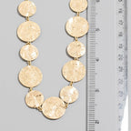 HammeredGoldDiscNklace