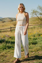 Relaxed Polka Dot Wide Leg Pants