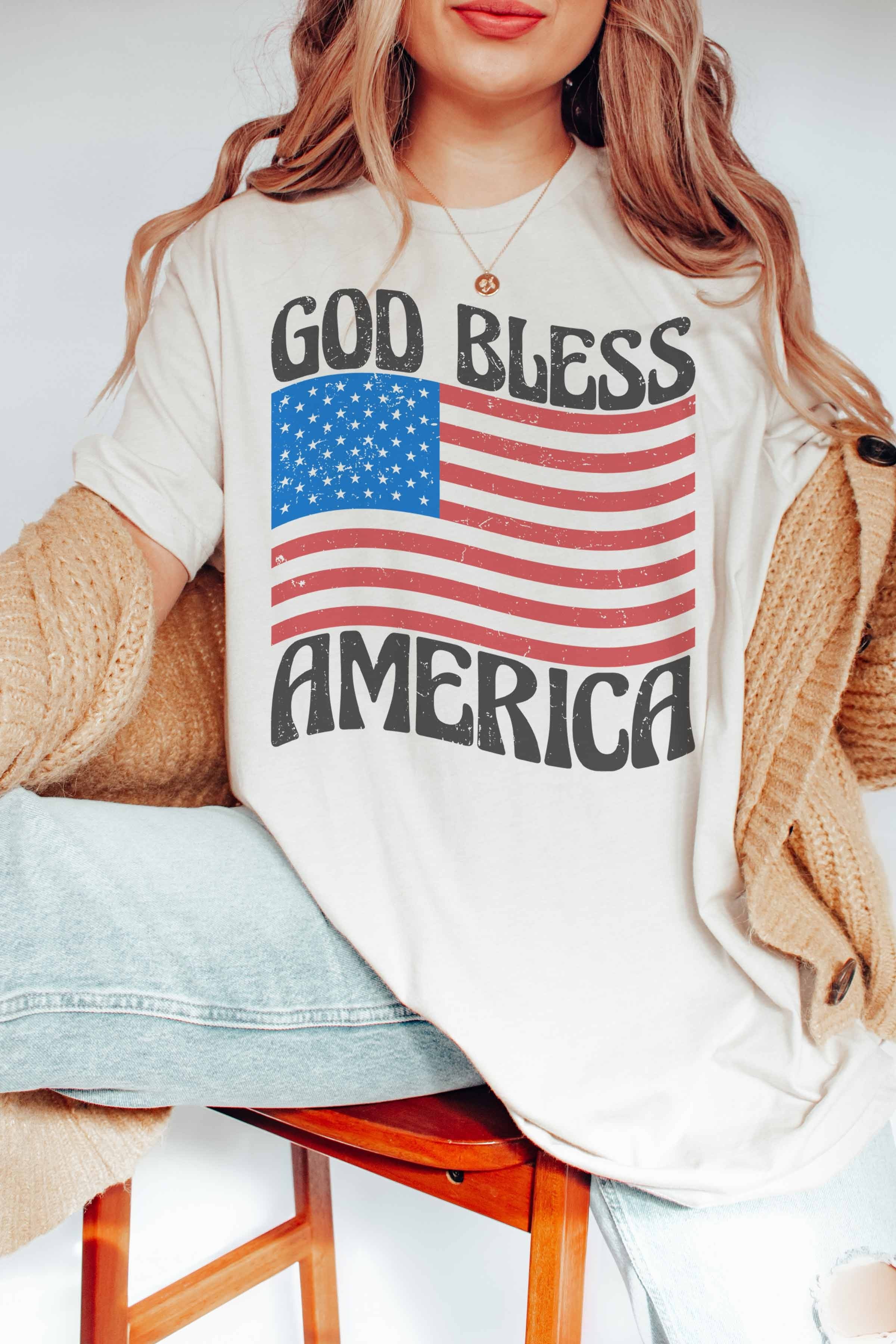 God bless America graphic tee