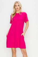 On The Go T- Shirt Dress with Pockets