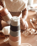 Stacking Cups Toy Soft Silicone with Shapes Bath or Beach