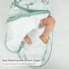 Cotton Velcro Newborn Swaddle Sack Quackin Up Mallard Duck