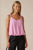 Billowy Strap Accent Tank Top