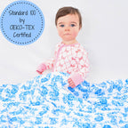 Baby Muslin Swaddle Blanket 47x47 Peony For Your Thoughts