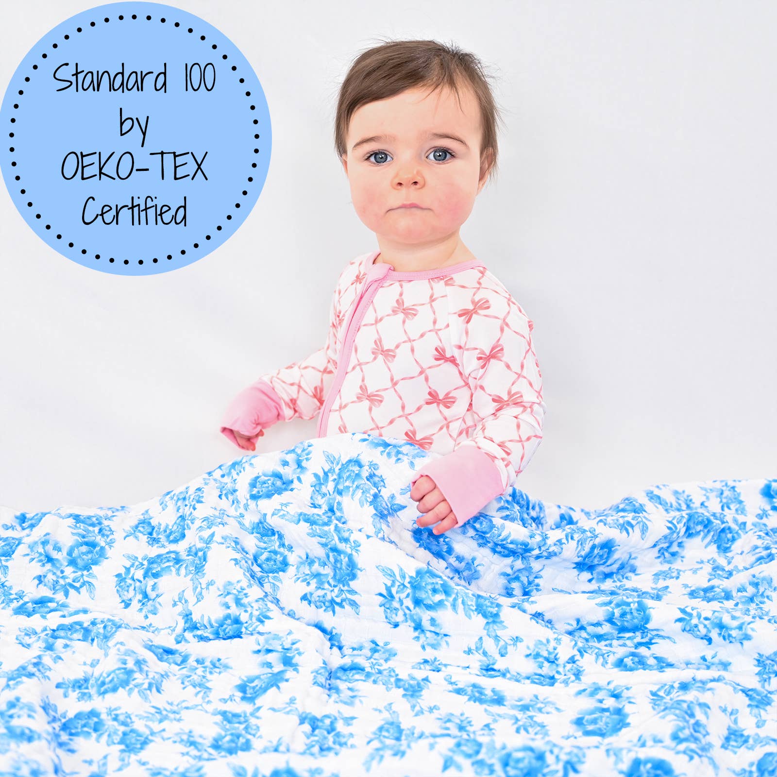 Baby Muslin Swaddle Blanket 47x47 Peony For Your Thoughts