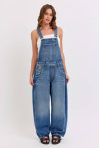 Mid-Waisted Barrel Overalls