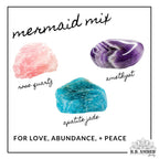 Mermaid Gems + Raw Baltic Amber Beaded Necklace: Standard Hang Tag / 10-11 inches