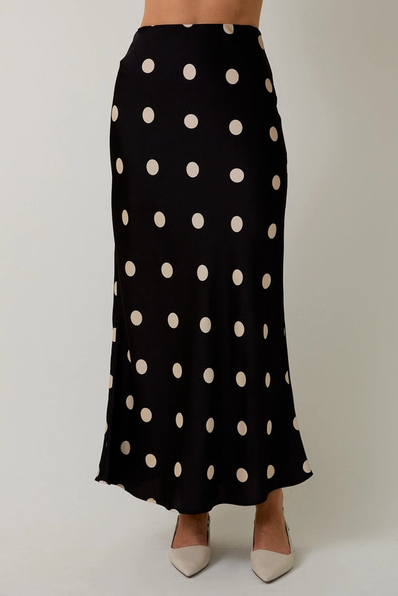 SATIN MIDI SKIRT