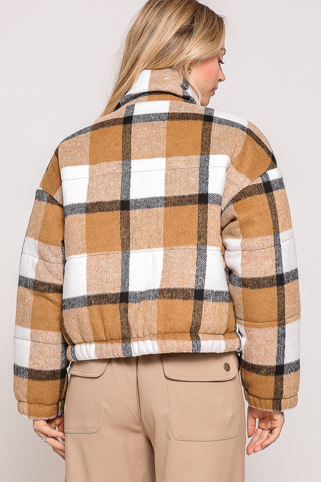 Plaid Puffer Jacket