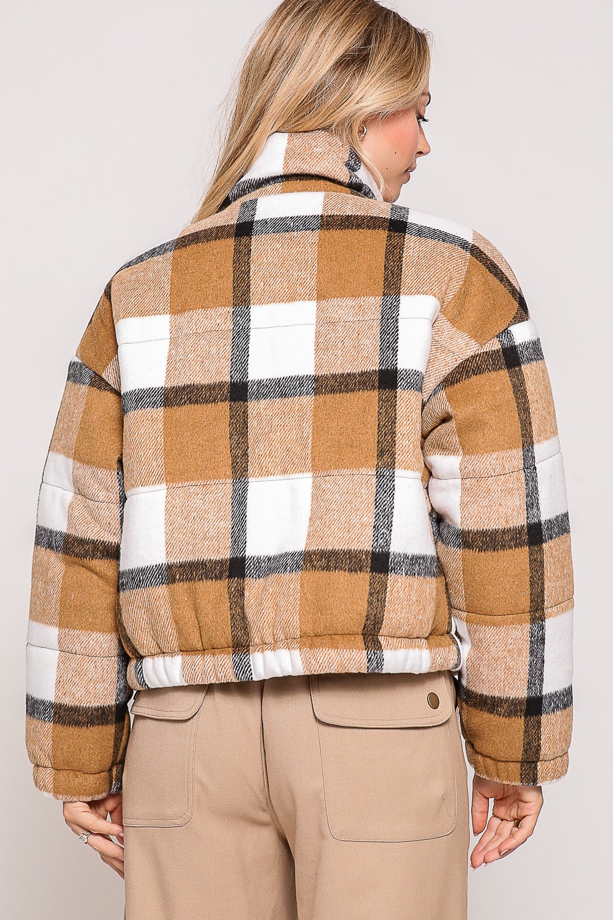 Plaid Puffer Jacket