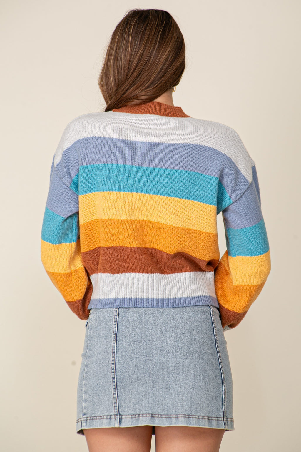 Teal Multi Sweater