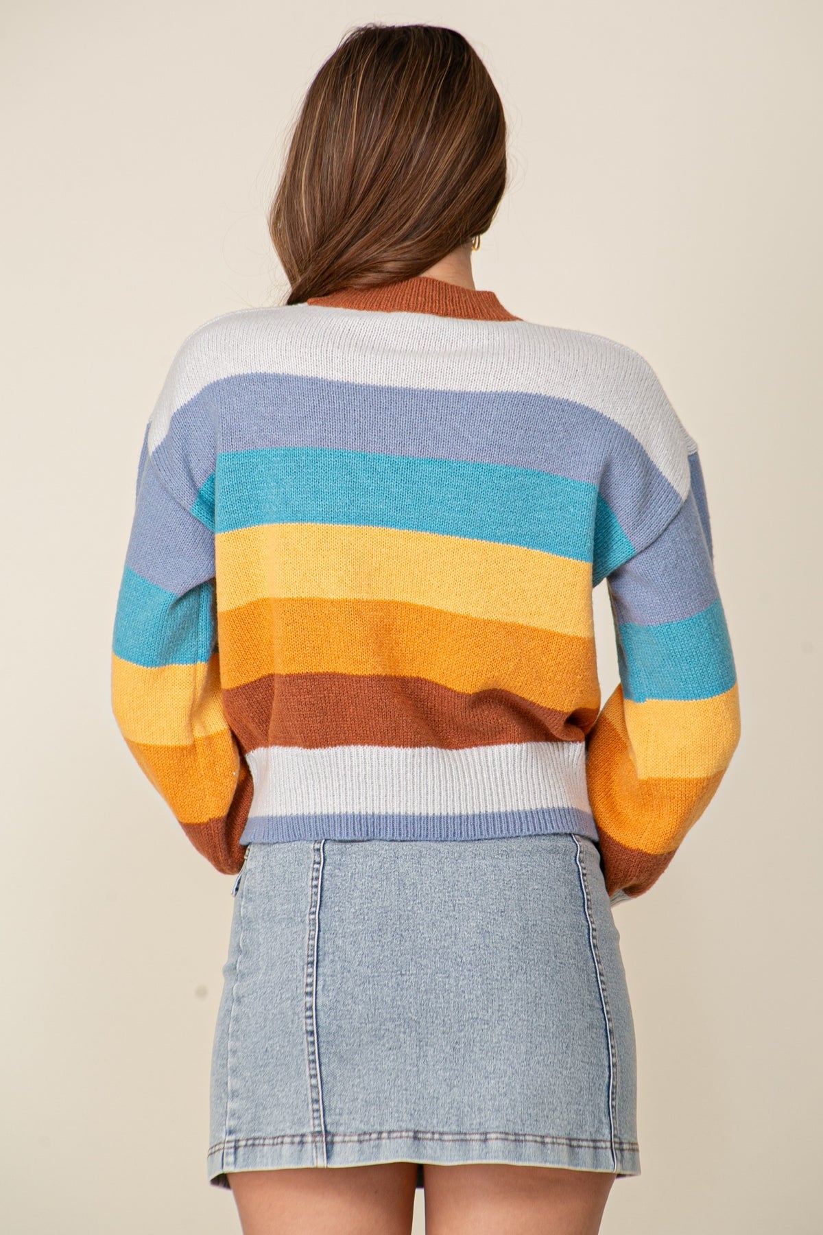 Teal Multi Sweater