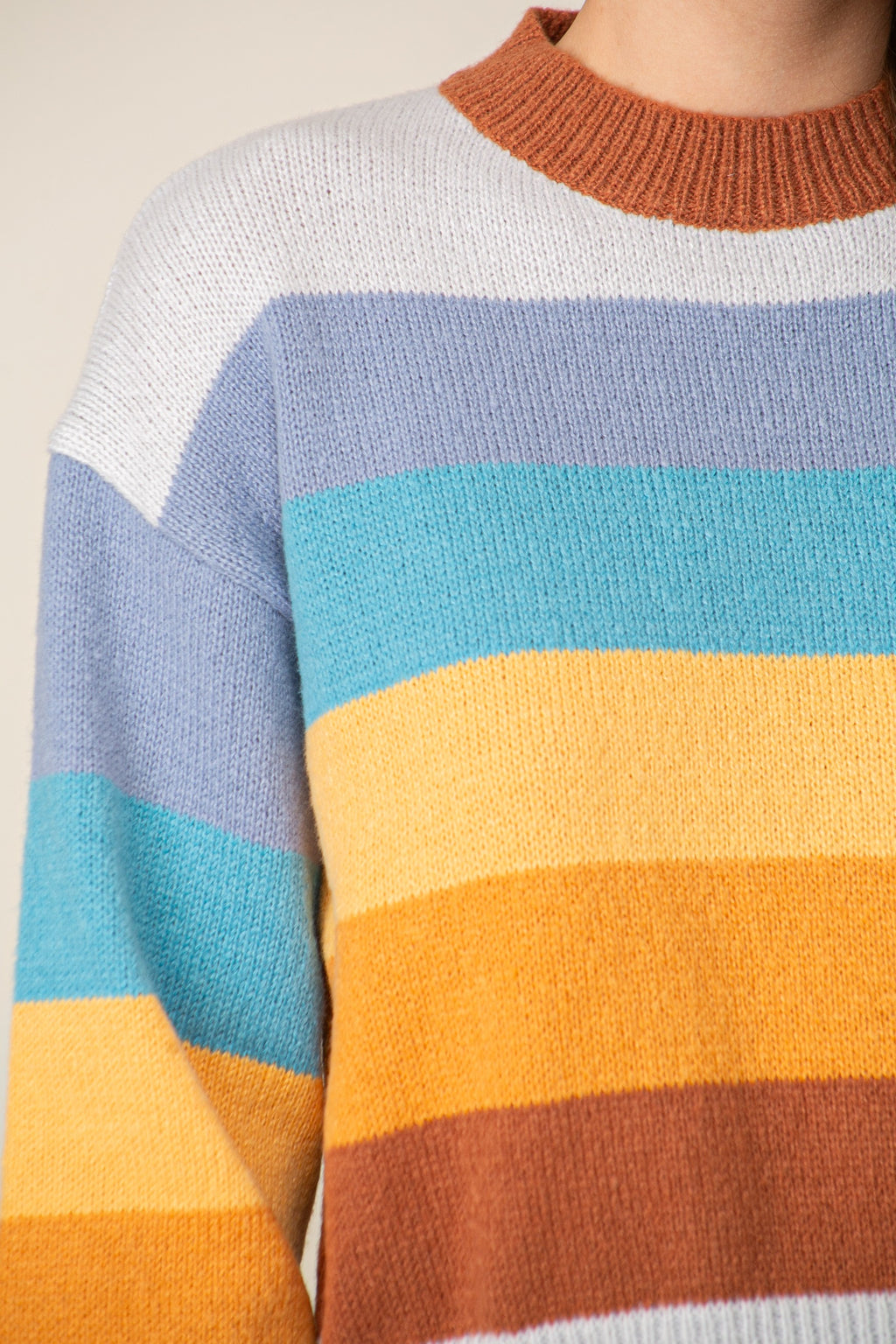 Teal Multi Sweater
