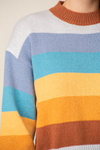 Teal Multi Sweater