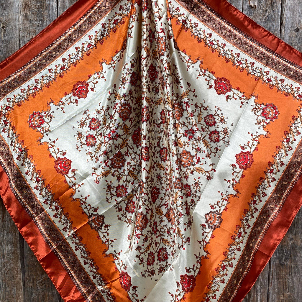 Burnt Orange & Tan Wild Rag