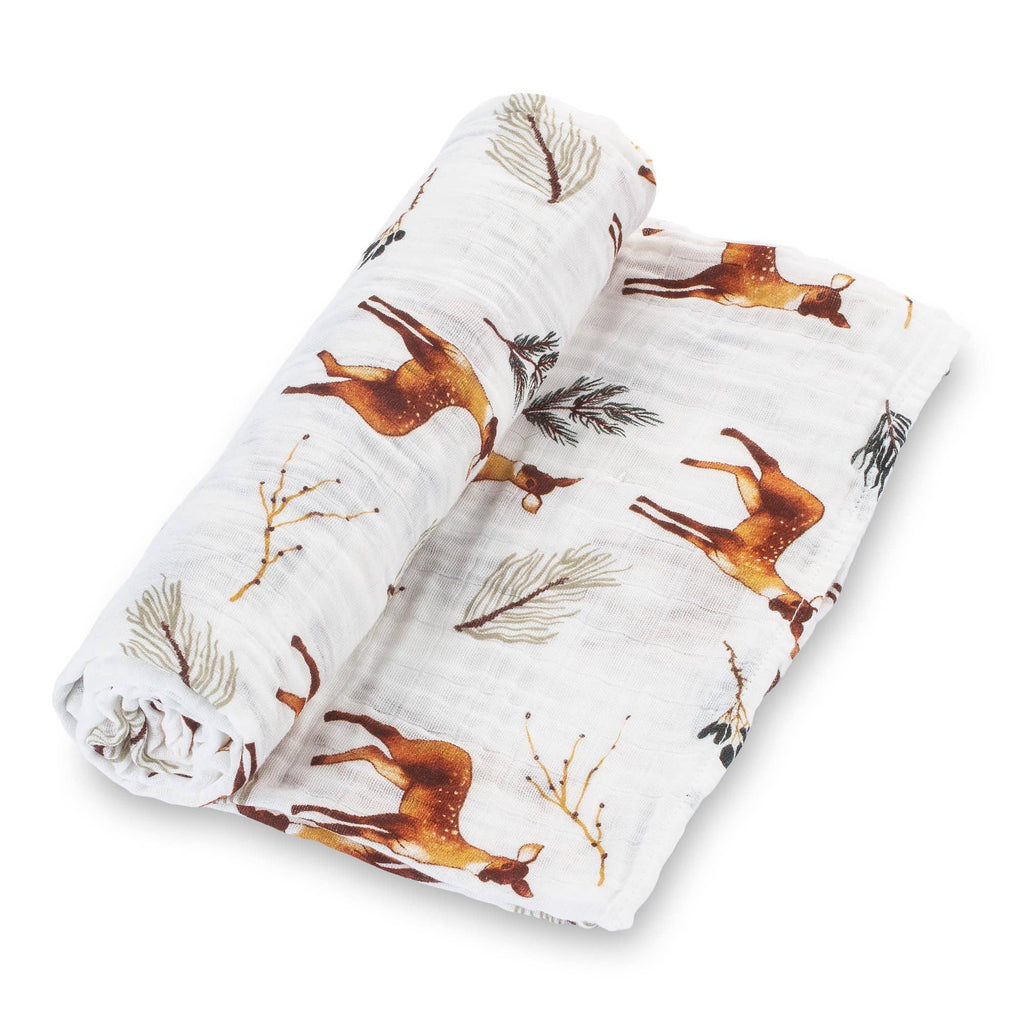 Baby Muslin Swaddle Blanket 47x47 Oh Deer
