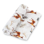Baby Muslin Swaddle Blanket 47x47 Oh Deer