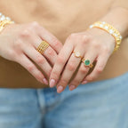 Pavé Circle Delicate Adjustable Ring