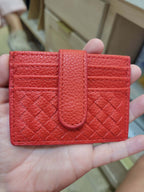 Woven Snap Close Card Wallet