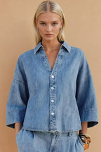 Denim Oversized Top