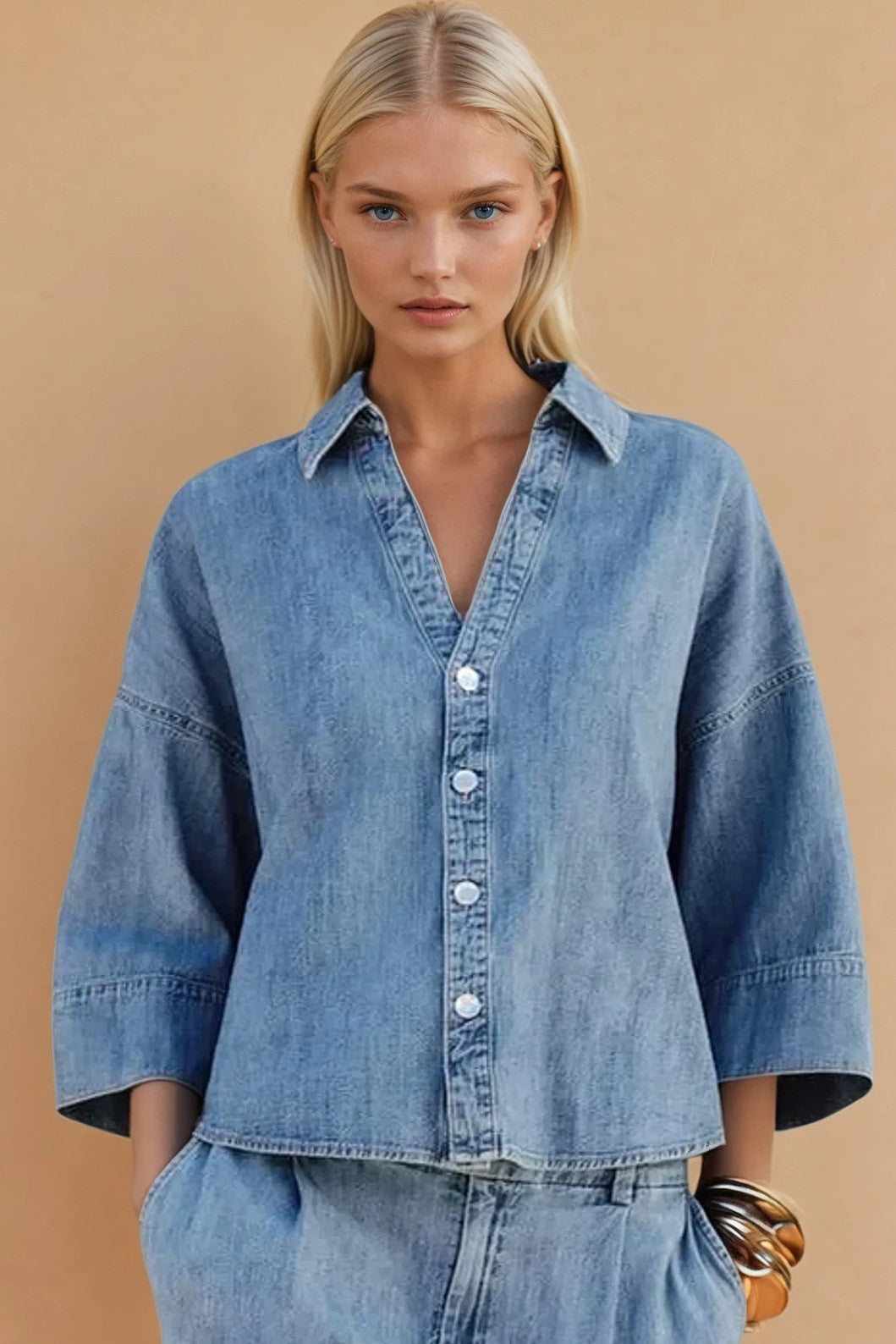 Denim Oversized Top