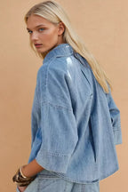 Denim Oversized Top