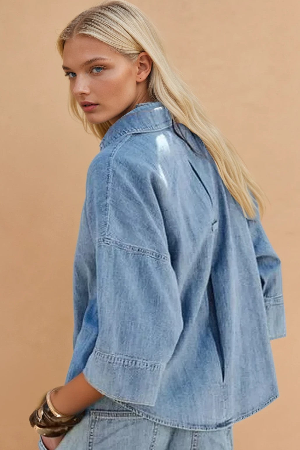 Denim Oversized Top
