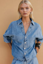Denim Oversized Top