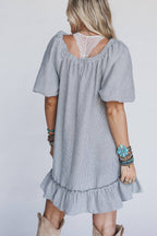 Solace Ruffled Hem Dress - Black