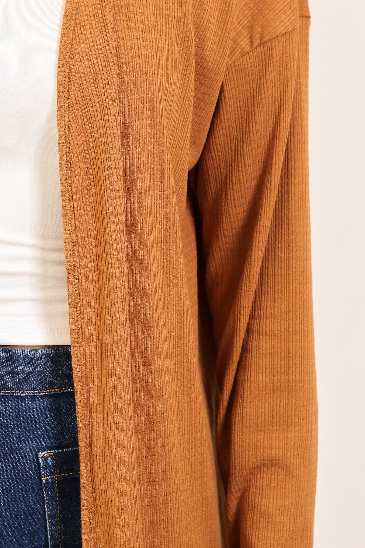 Open Ribbed Cardigan