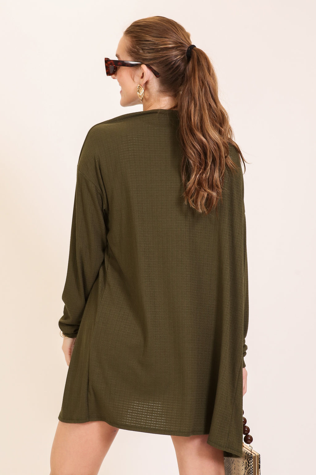 Open Ribbed Cardigan