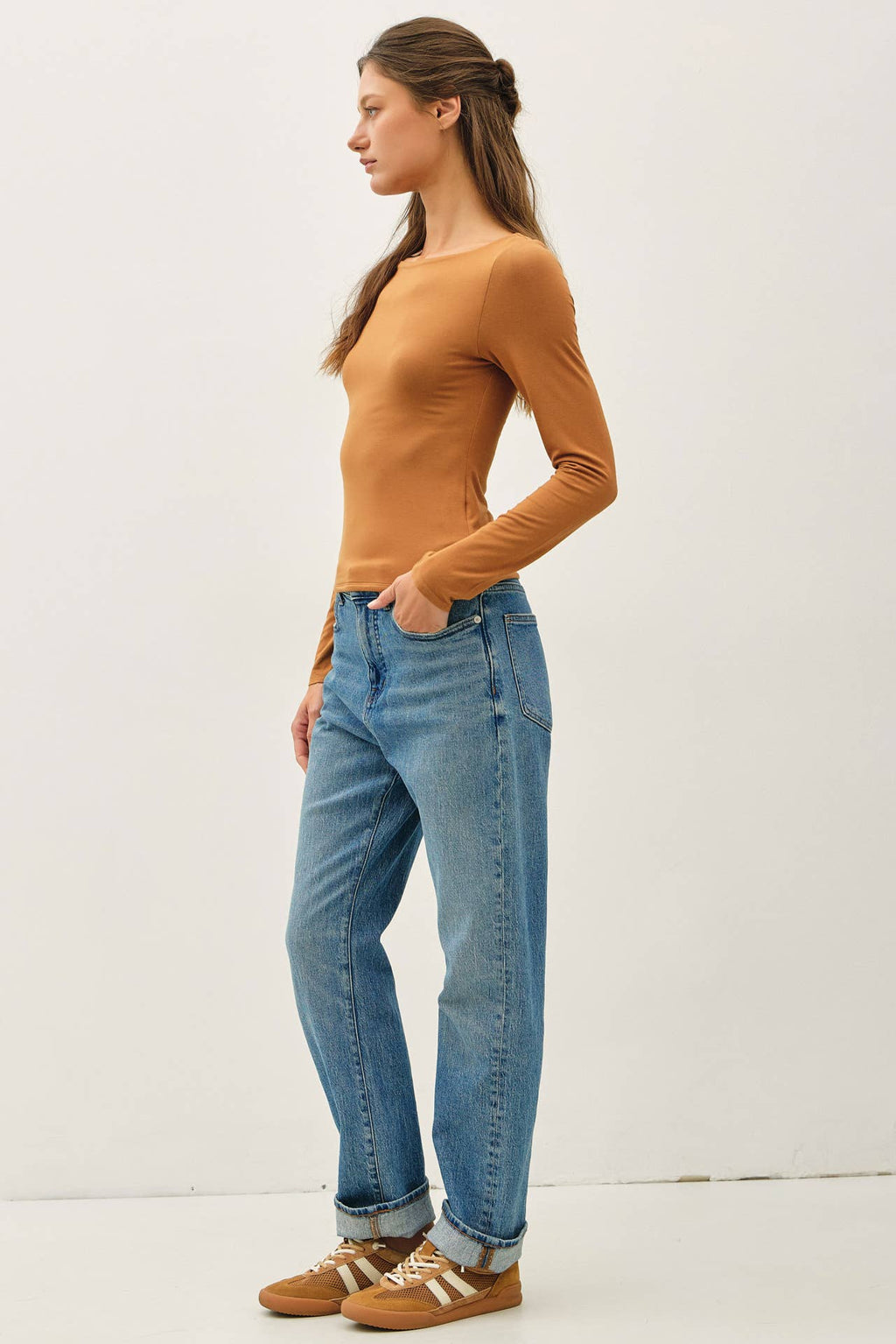 BOAT NECK LS TOP