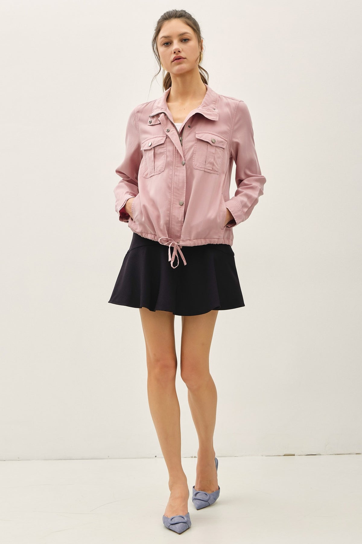 Utility Zipper Safari Jacket