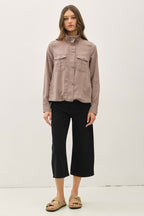 Utility Zipper Safari Jacket