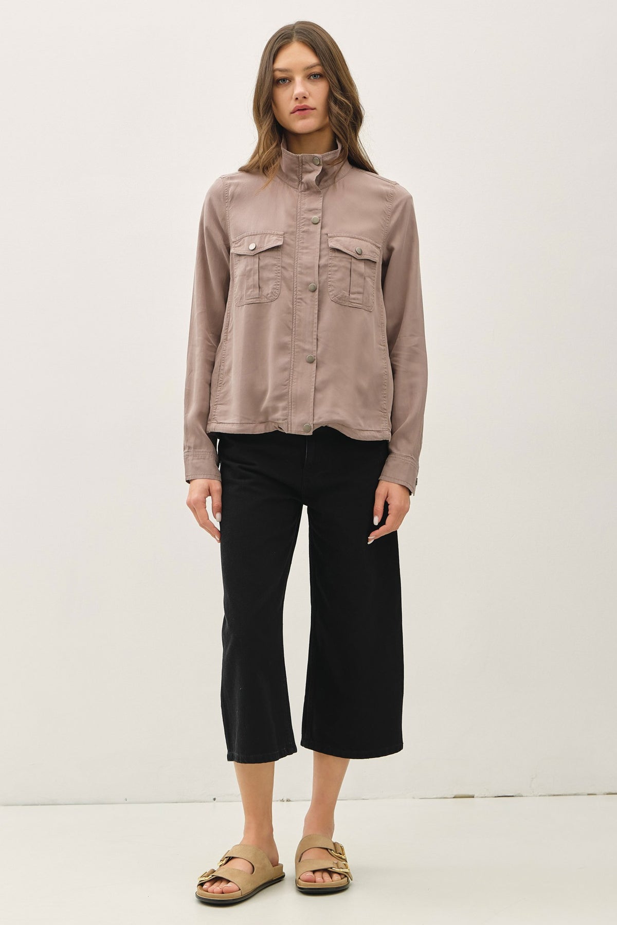 Utility Zipper Safari Jacket