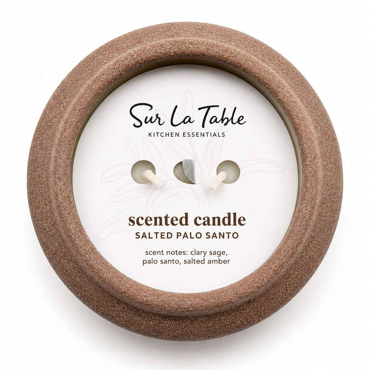 Brown Sand Finish Candle –Salted Palo Santo